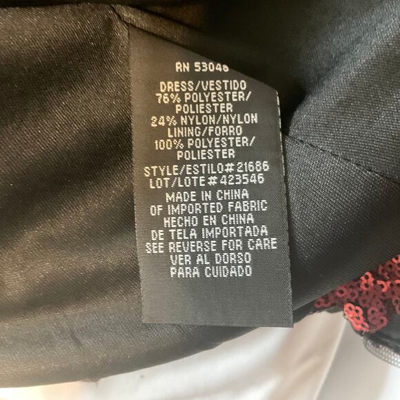 Nightway Sequined Sleeveless Long A-Line Evening Gown red Size 4 Formal Dress - Picture 8 of 9